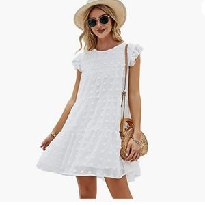 Babydoll-Tiered Ruffle Flowy Dress